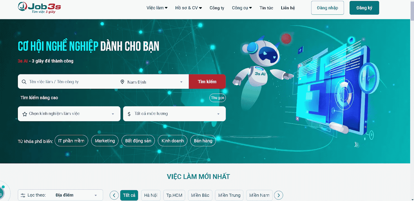 Job3s cung cấp tim tuyển dụng việc làm Nam Định mới nhất