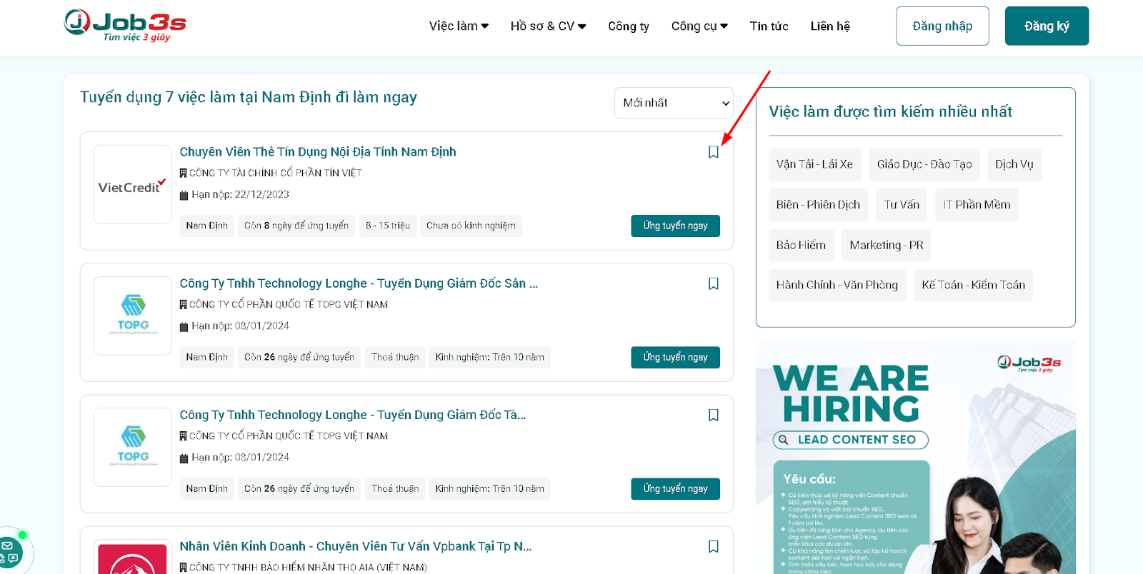 Tìm việc làm Nam Định