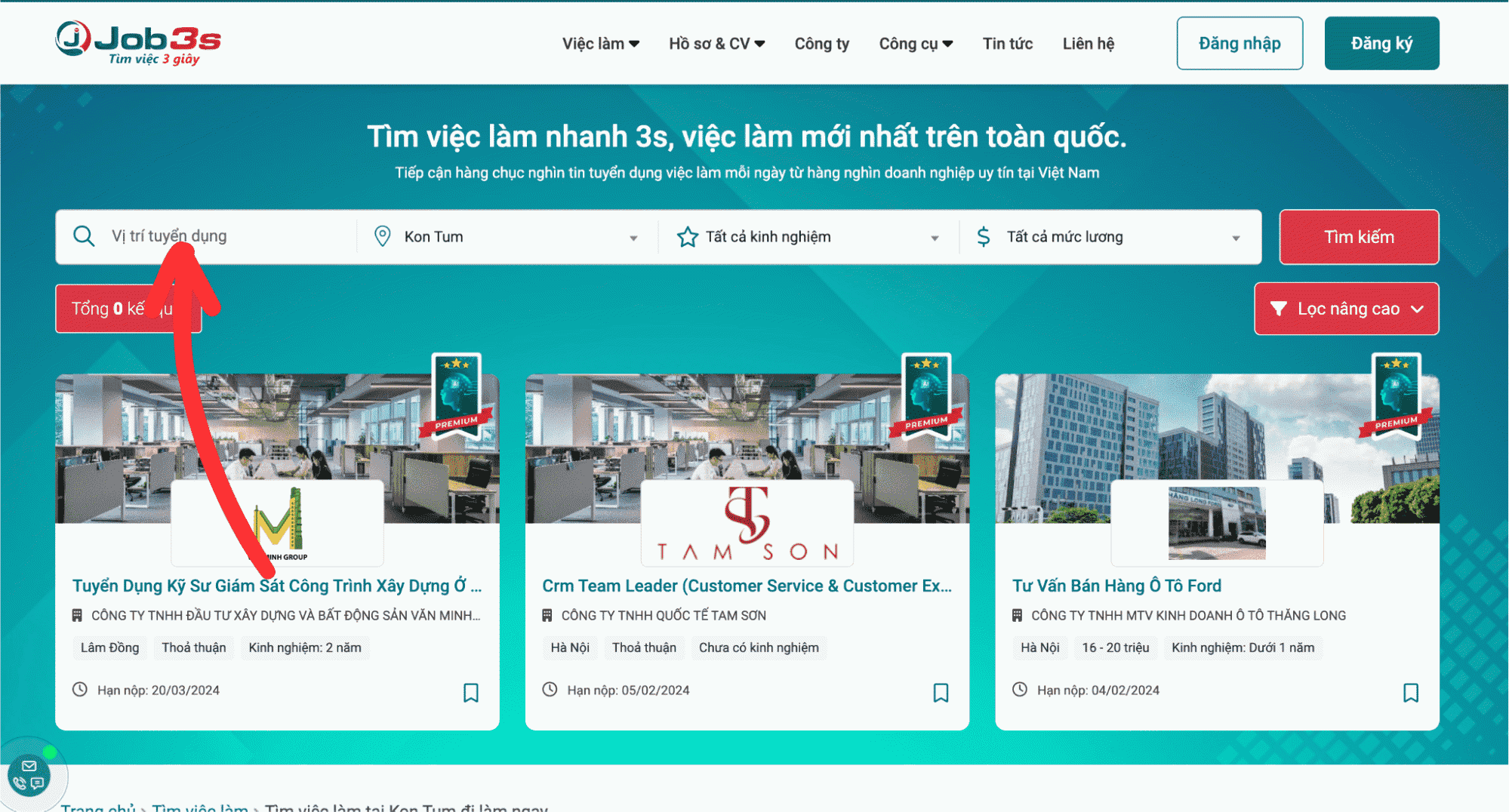 Lựa chọn “vị trí tuyển dụng