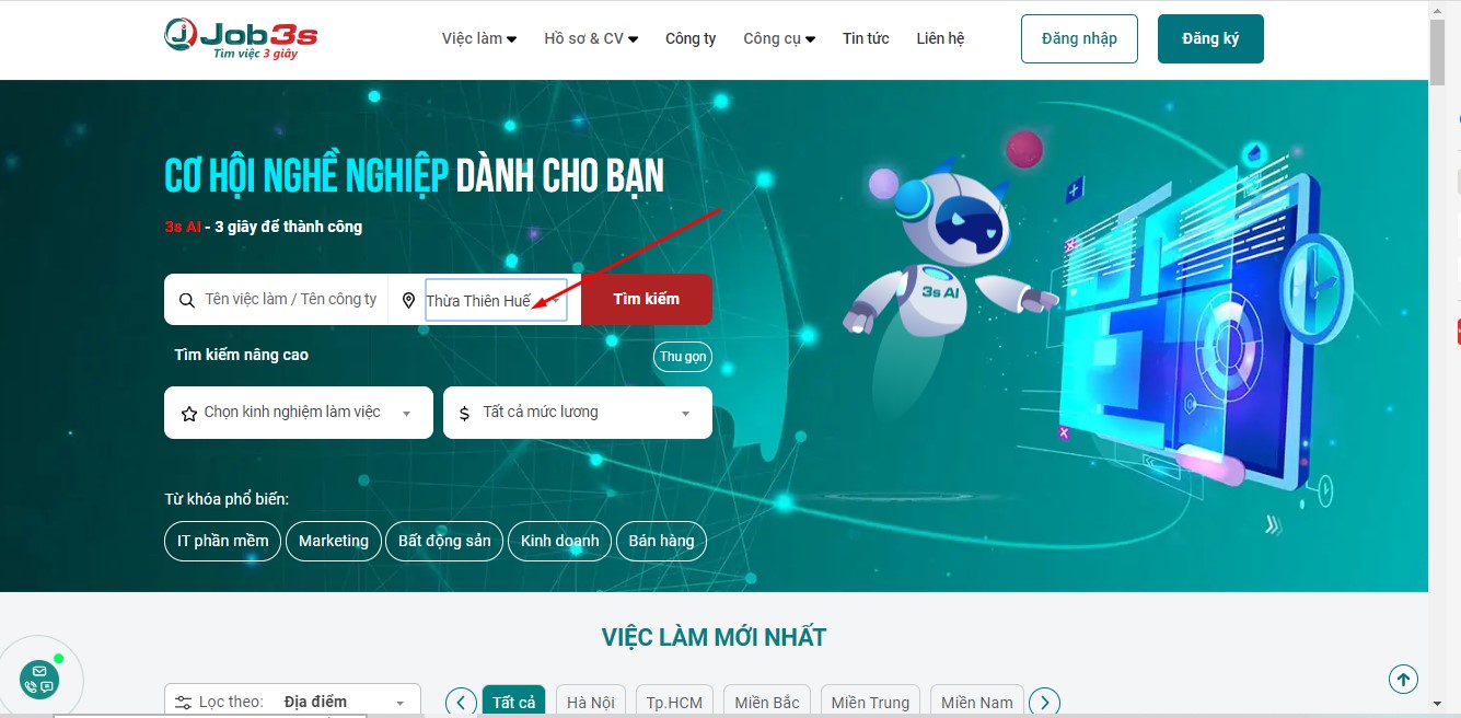 Tìm việc làm Thừa Thiên Huế tại Job3s