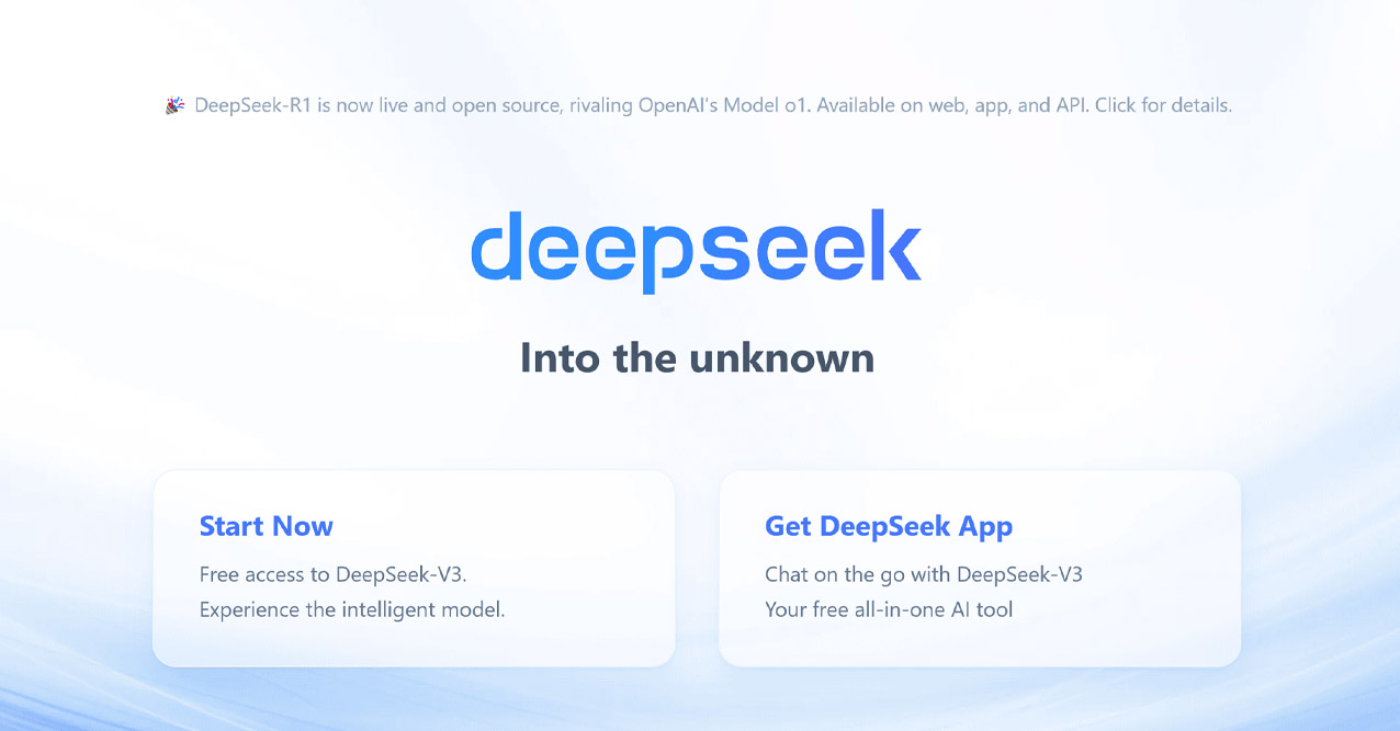 Nền tảng trực tuyến DeepSeek được hỗ trợ bởi công nghệ AI 