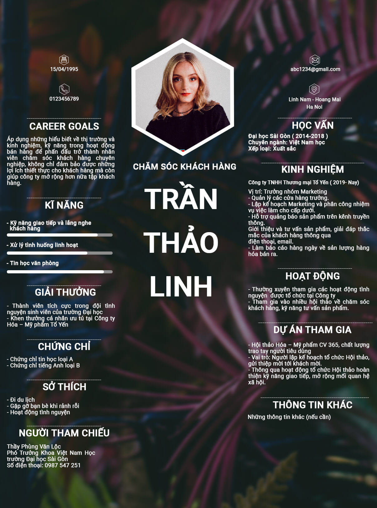 Ứng viên có thể sử dụng thanh mô tả kỹ năng để CV nổi bật hơn