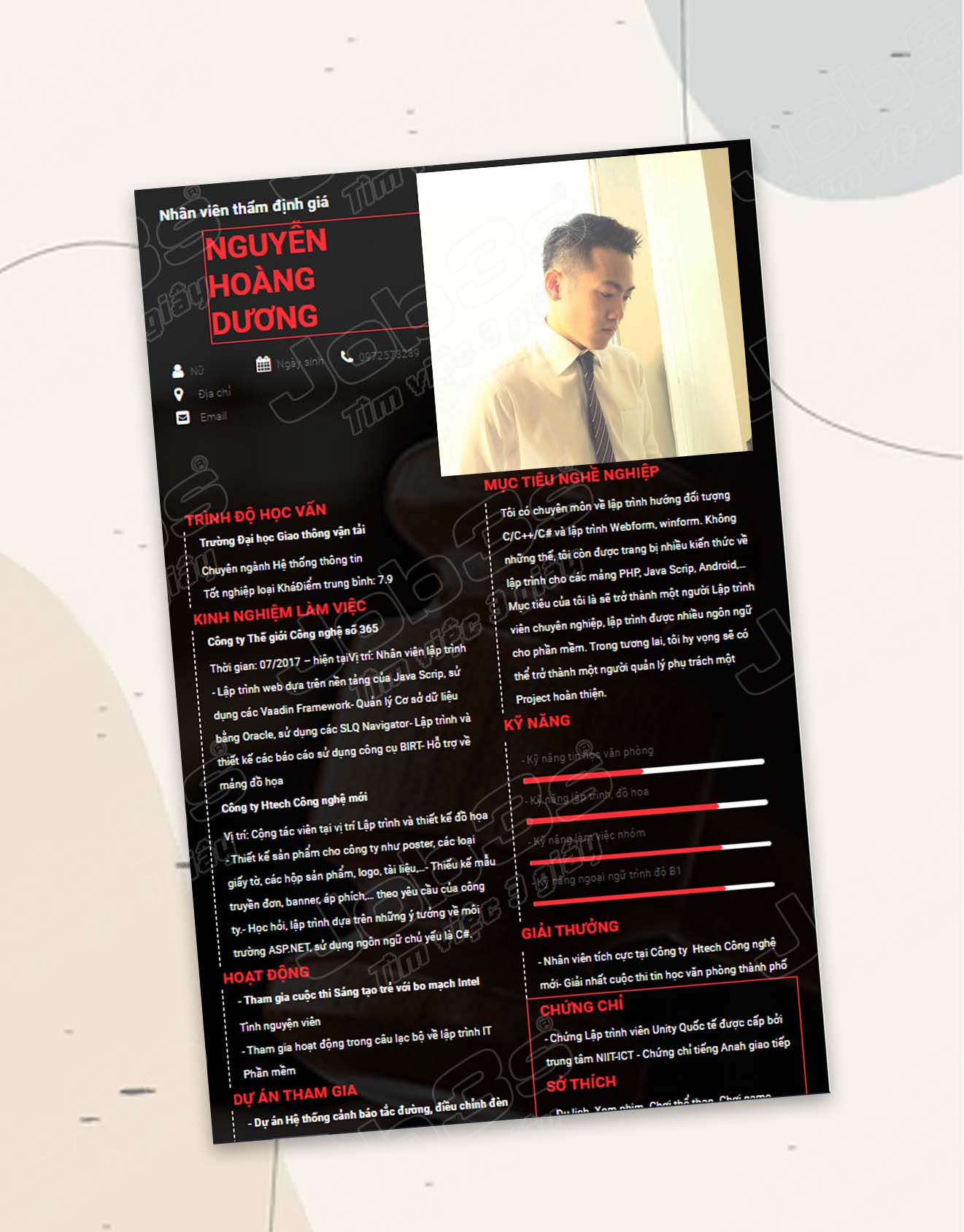 cách viết cv xin việc 