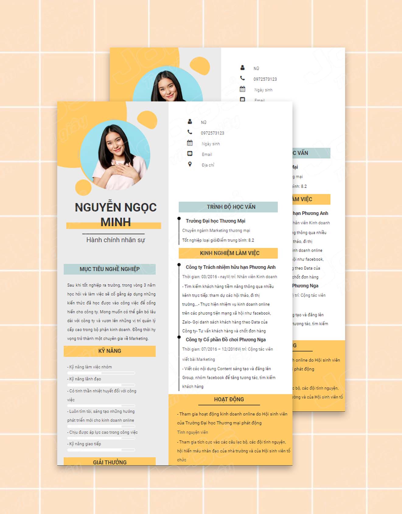 mẫu cách viết cv xin việc