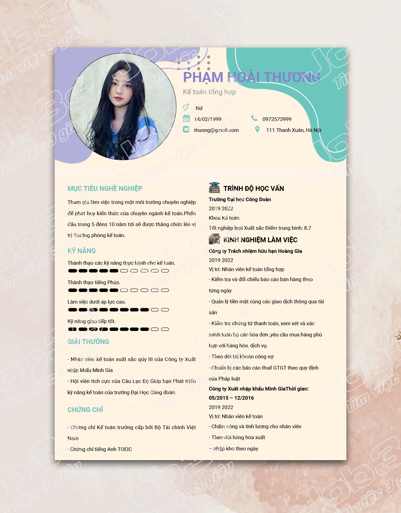  cách viết cv kế toán trưởng