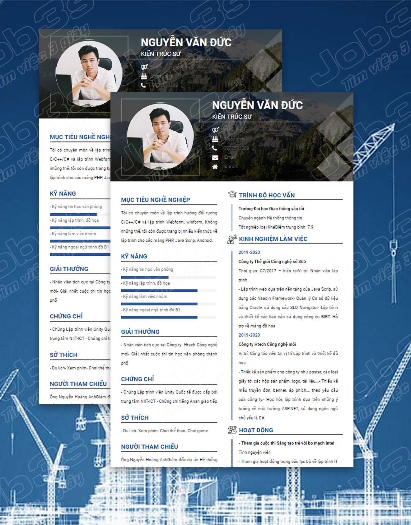 Mẫu CV làm nổi bật được các nội dung quan trọng