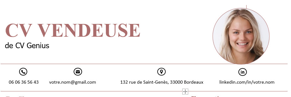 thông tin cá nhân cv tiếng pháp