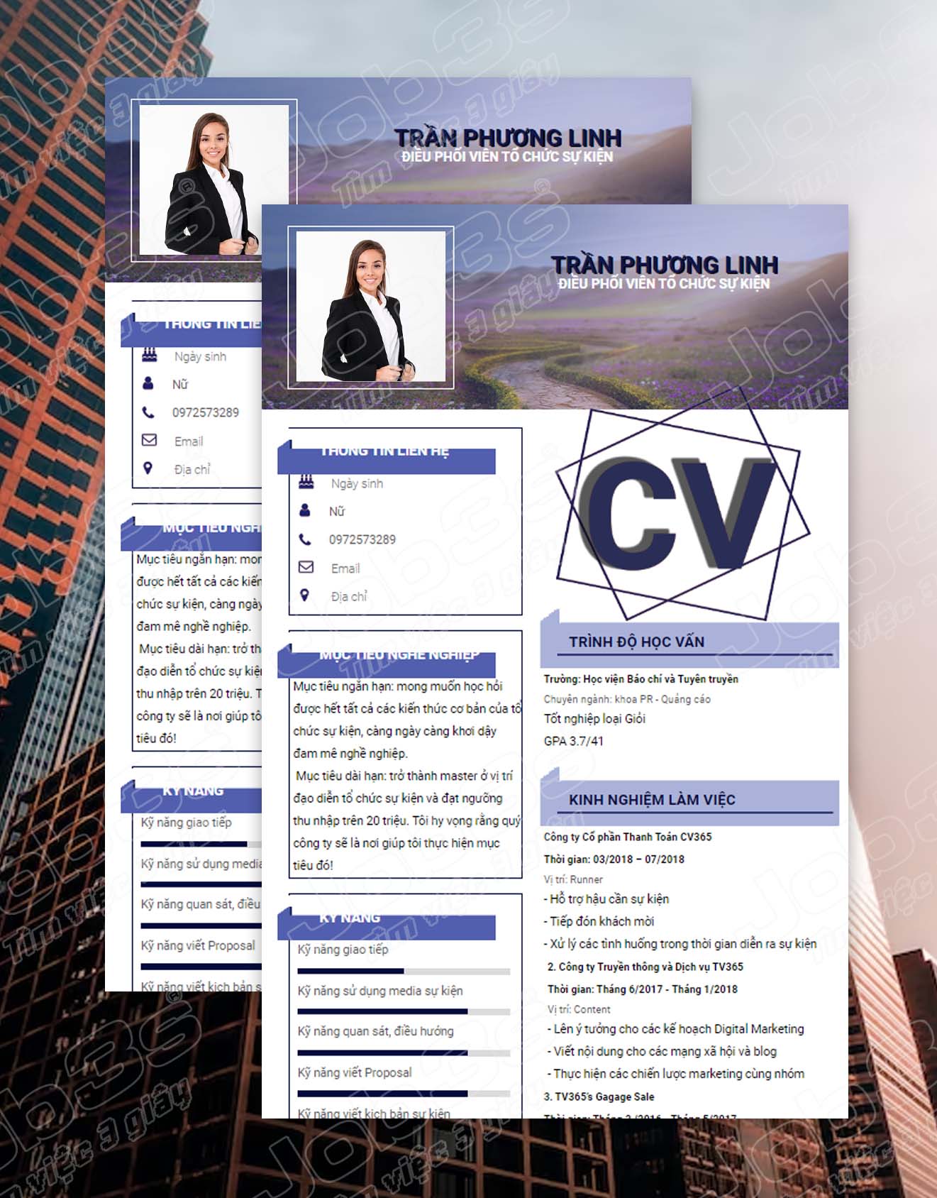 cv tình nguyện viên