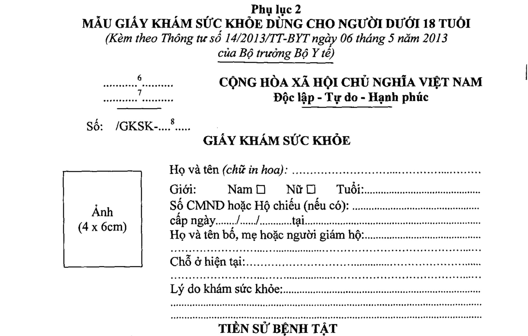 giấy khám sức khỏe trong bộ hồ sơ xin việc