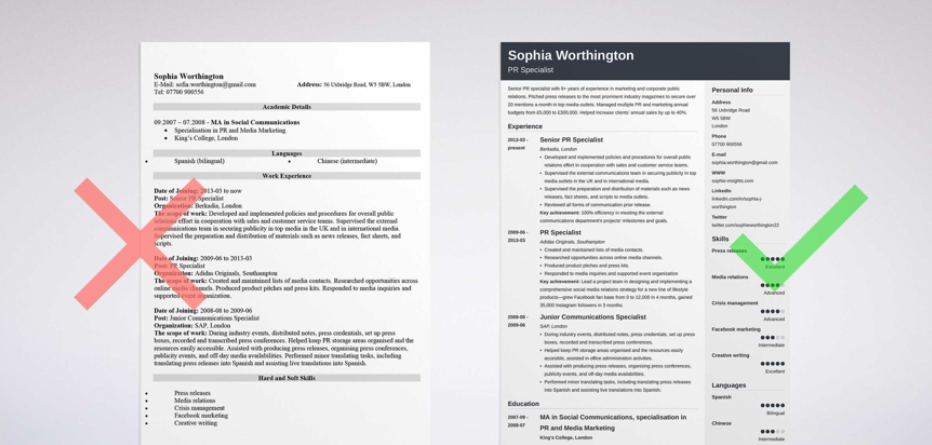CV nhân sự cần có thống nhất định dạng và bố cục