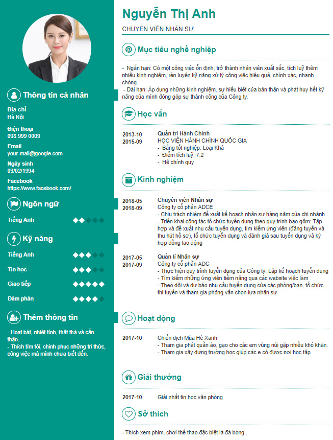 Hãy đảm bảo rằng CV nhân sự của bạn sử dụng định dạng chuyên nghiệp