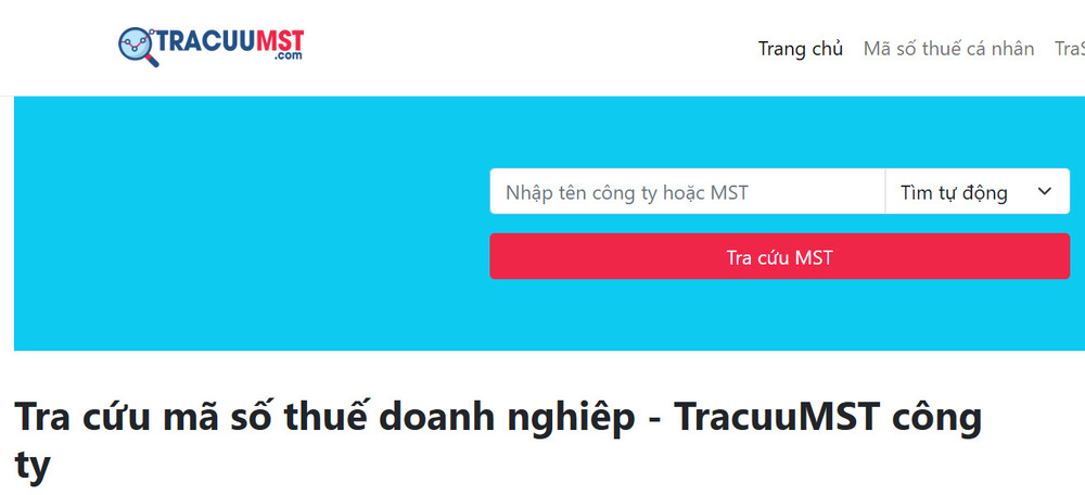 Cách tra cứu mã số thuế cá nhân tại TracuuMST.com