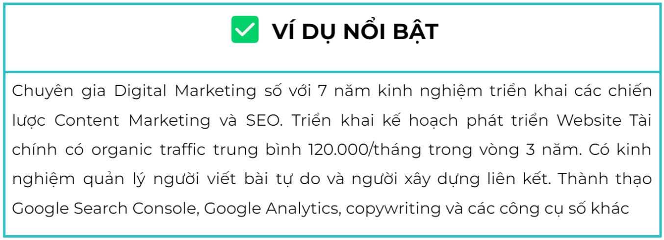 giới thiệu bản thân trong cv digital marketing