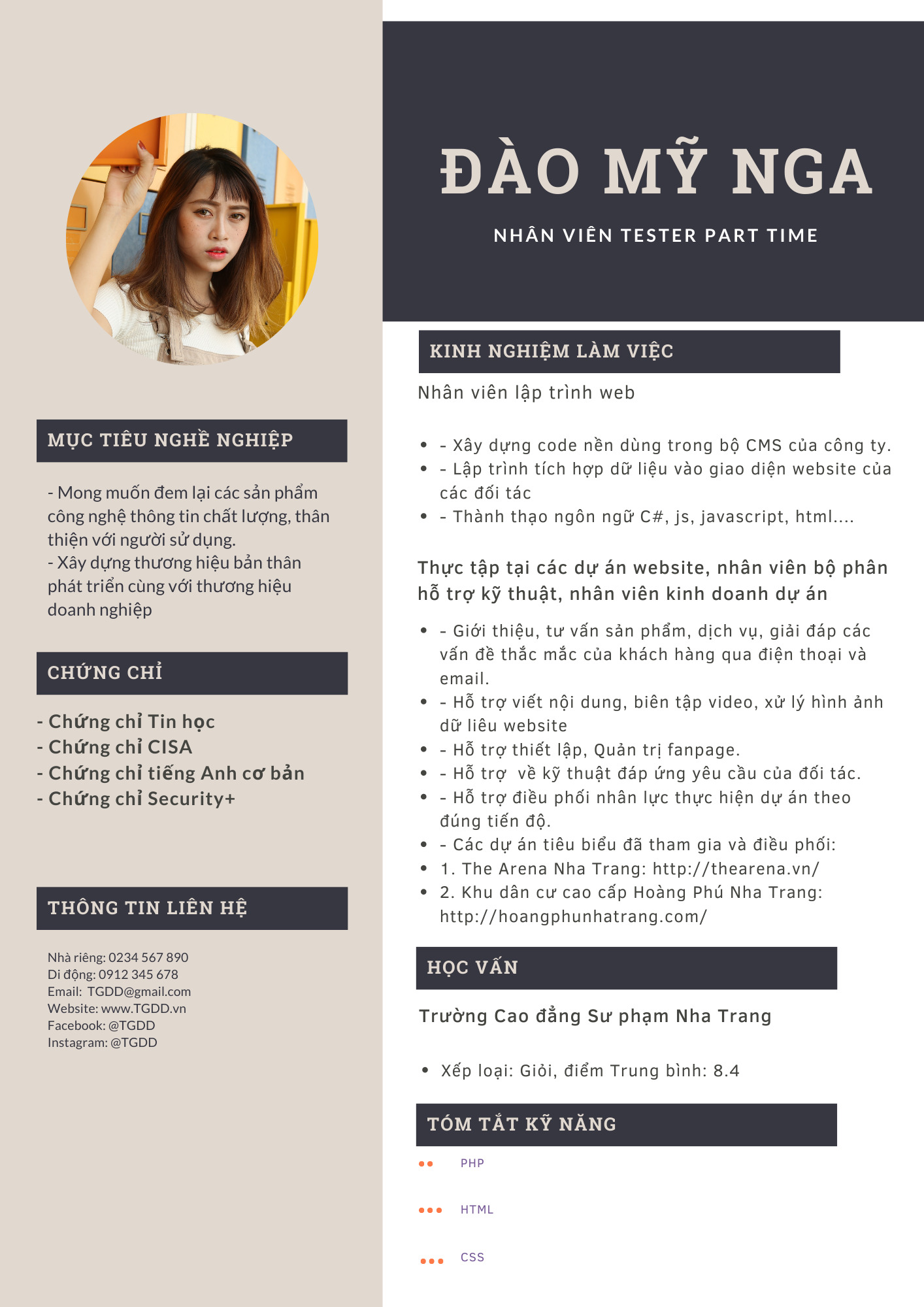 viết cv cho người chưa có kinh nghiệm