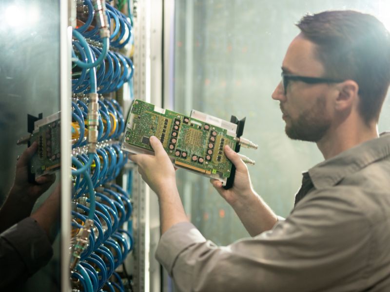 Chuyên viên an ninh mạng có nhiệm vụ bảo vệ hệ thống mạng và dữ liệu của công ty khỏi các mối đe dọa bên ngoài